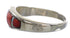 Sterling Silver Red Oyster Shell Opal Jewelry Ring Size 7-3/4 AS39182